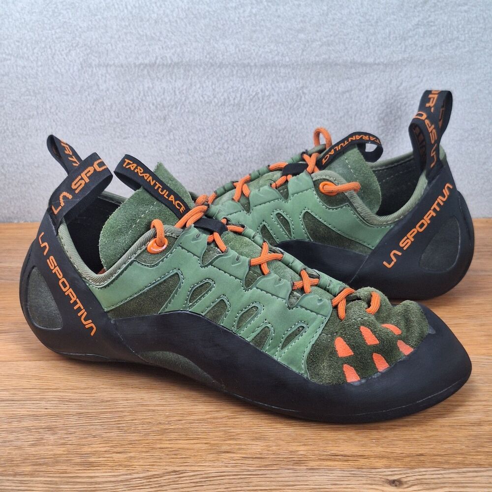La Sportiva Tarantulace Men's 11 Women's 12 EU 44.5 Climbing Shoes Green Orange